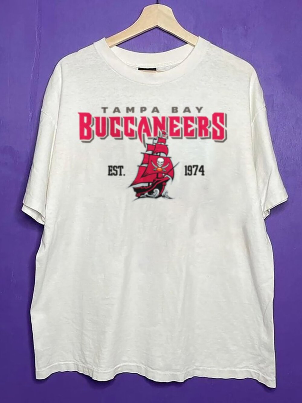 1974 Vintage Tampa Bay Buccaneers Football Shirt, Retro NFL Buccaneers Shirt Tee